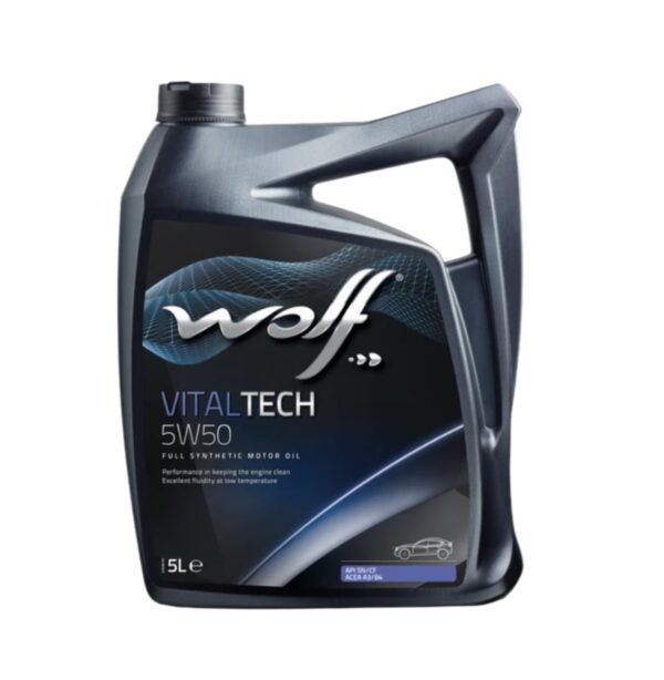 Wolf بلجيكي
‎والف زيت موتور 5لتر 
VitalTech 5W50 API SN/CF