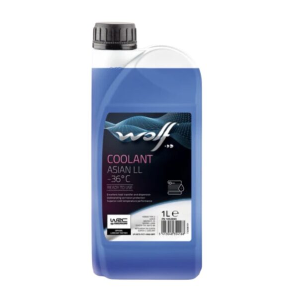 Wolf بلجيكي 
‎ والف مياه تبريد زرقاء 1لتر 
G11 COOLANT ASIAN LL -36 c 325مللي
